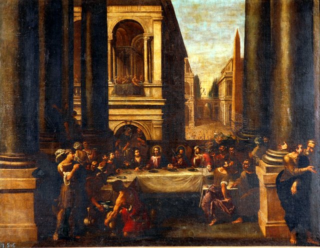 The marriage at Cana by Juan García de Miranda