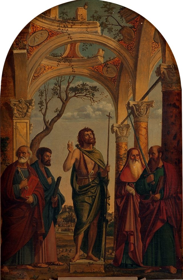 San Juan Bautista y santos by Joaquín Espalter y Rull