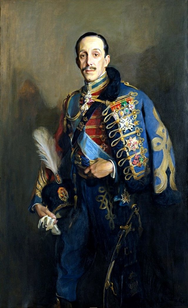 Alfonso XIII in Hussar Uniform by Philip de László