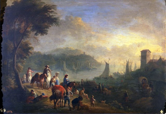 A Port by Adriaen Frans Boudewyns