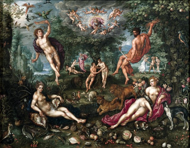 Paradise with the Four Elements by Hendrick de Clerck