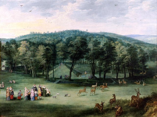 The Infanta Isabel Clara Eugenia in the Mariemont Park by Joos de Momper the Younger