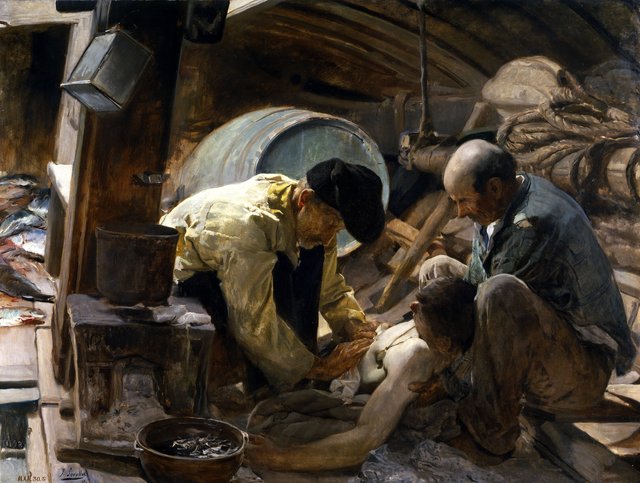 And They Still Say Fish is Expensive! by Joaquín Sorolla