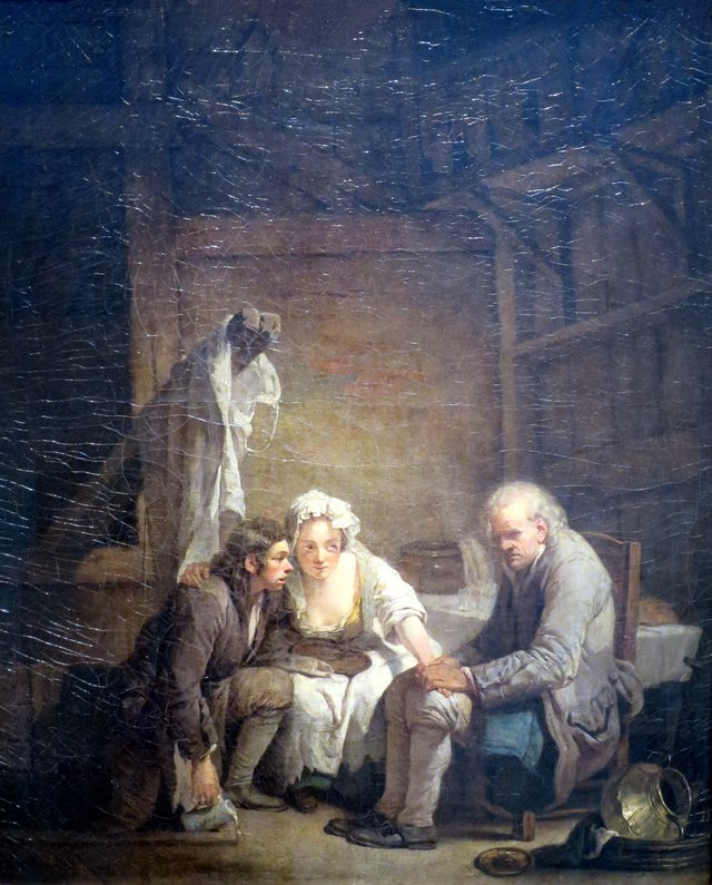 L'aveugle trompé by Jean-Baptiste Greuze