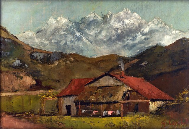 A Hut in the Mountains by Gustave Courbet
