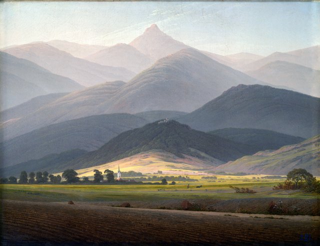Giant Mountains (View of the Small Sturmhaube from Warmbrunn) by Caspar David Friedrich