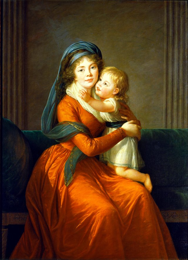 Portrait of princess Alexandra Golitsyna and her son Piotr by Élisabeth Louise Vigée Le Brun
