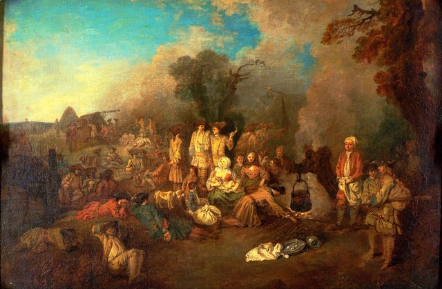 Bivouac by Jean-Antoine Watteau