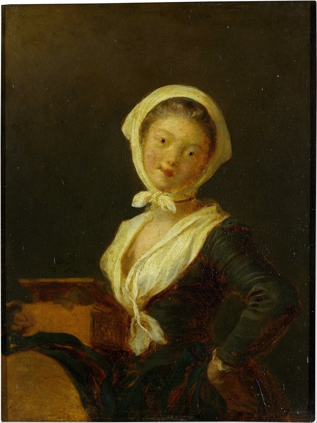 An organ grinder (a woman of savoy) by Jean-Honoré Fragonard