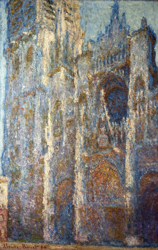 Rouen Cathedral, Portal and Tower d'Albane, Midday by Claude Monet