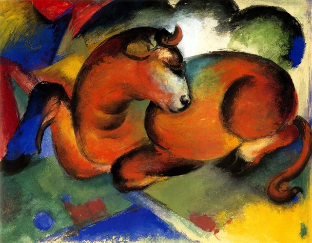 Red bull by Franz Marc
