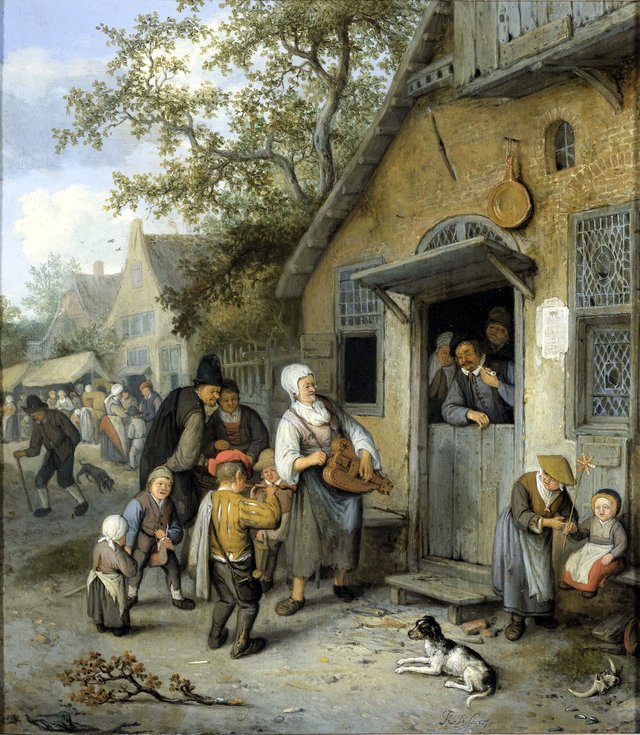 Village fair by Cornelis Dusart