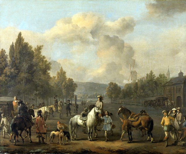 The riding school by Johannes Lingelbach