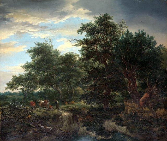 Forest scene by Jacob van Ruisdael