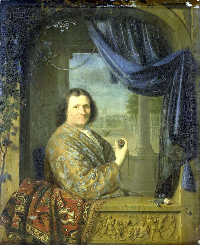 Portrait of a Man with a Watch by Pieter Cornelisz van Slingelandt