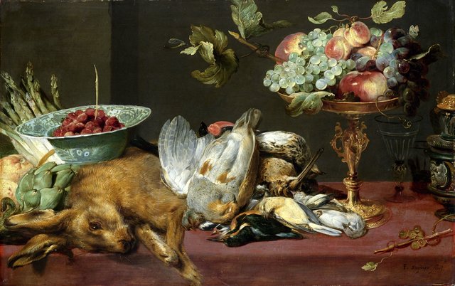 Still life with small game and fruits by Frans Snyders