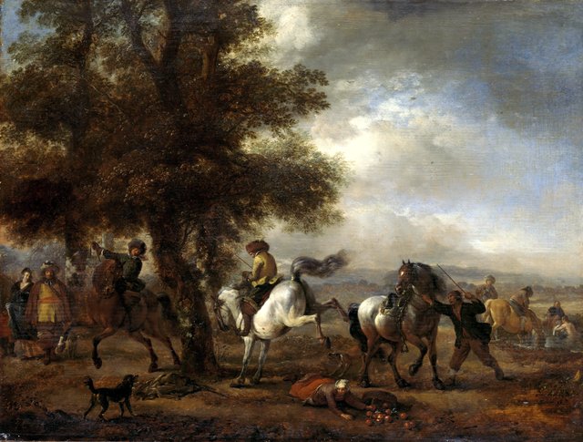 The bucking gray by Philips Wouwerman