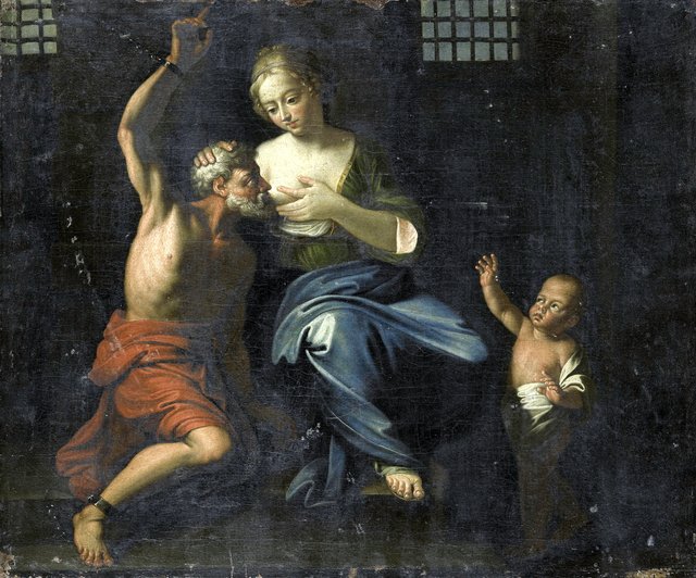 Cimon and Pero (Roman Charity) by Adriaen van der Werff