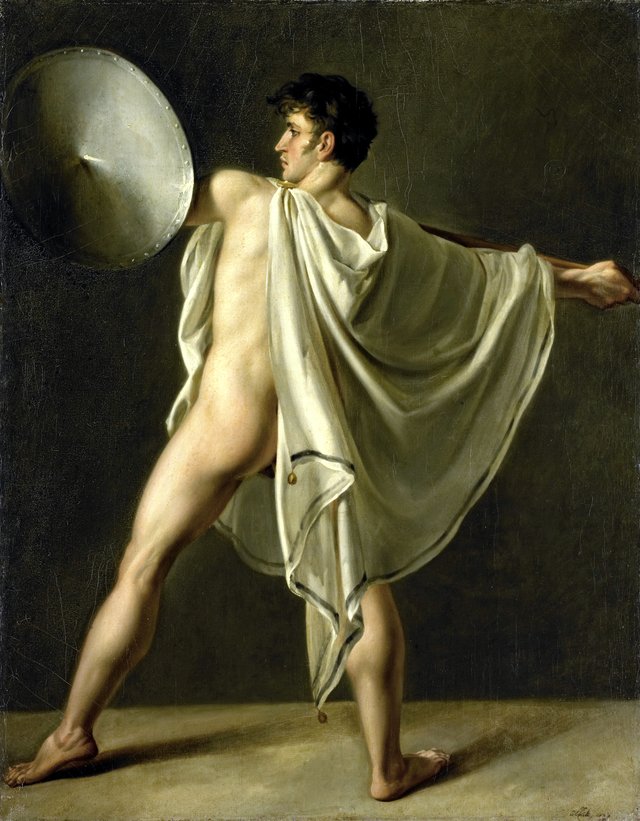 Warrior with Lance and Shield by Jean-Eugène-Charles Alberti