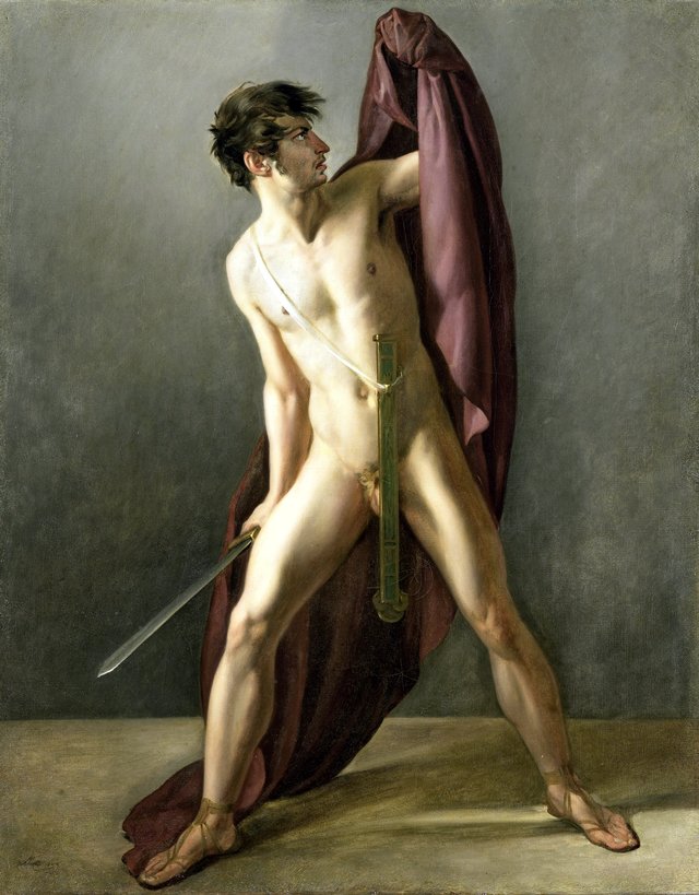 Warrior with Drawn Sword by Jean-Eugène-Charles Alberti