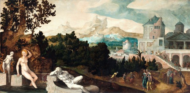 Landscape with Bathsheba by Jan van Scorel