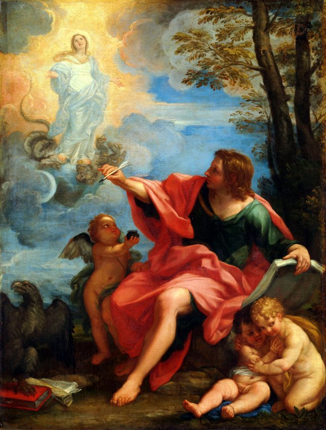 Saint John the Evangelist on Patmos by Carlo Maratta