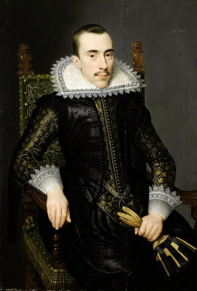 Portrait of a man, possibly Walterus Fourmenois (1596-1653) by Salomon Mesdach