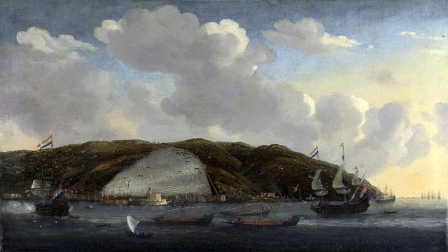 View of Algiers with de Ruyter's ship 'De Liefde', 1662 by Reinier Nooms