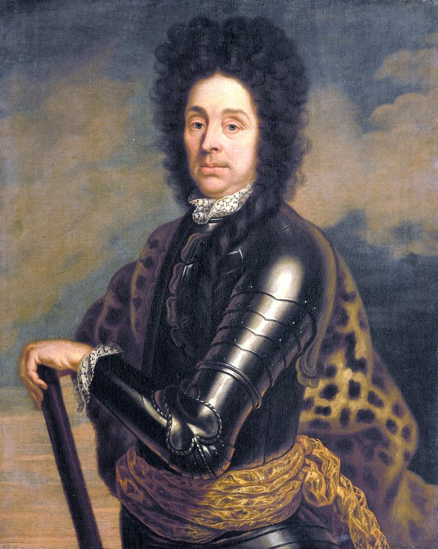 Portrait of Menno van Coehoorn (1641-1704), general in the artillery and fortifications engineer by Caspar Netscher