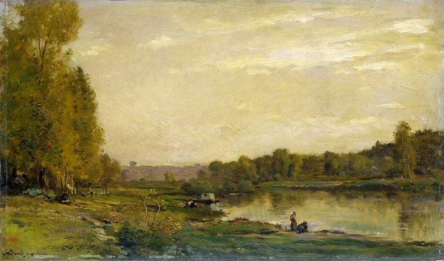 Landscape on the River Oise by Charles-François Daubigny
