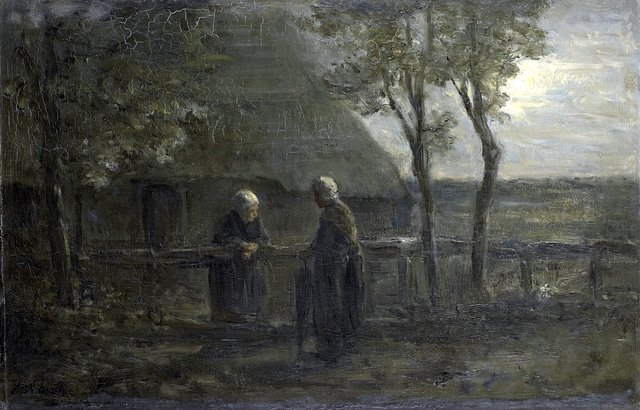 Neighborly conversation by Jozef Israëls