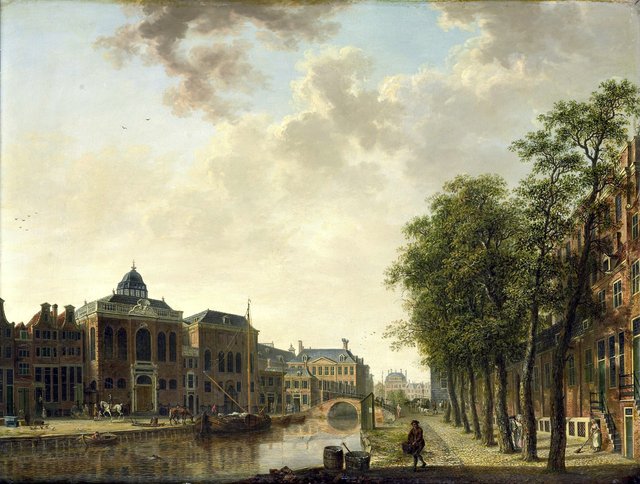 View of the Houtmarkt in Amsterdam by Hendrik Keun