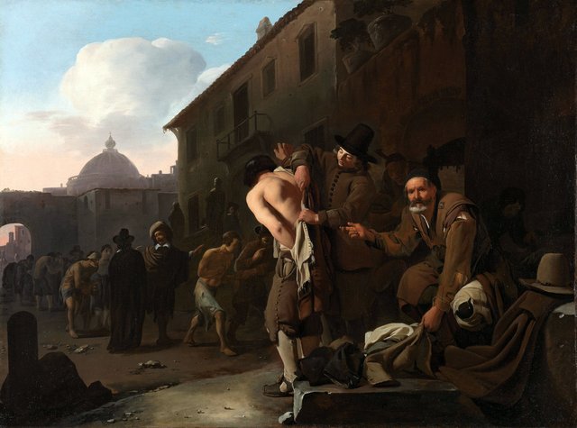 Clothing the Naked by Michiel Sweerts