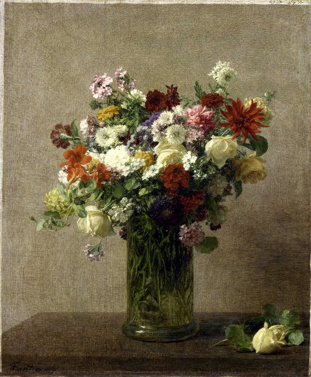 Still Life with Flowers SK-A-2895 by Henri Fantin-Latour