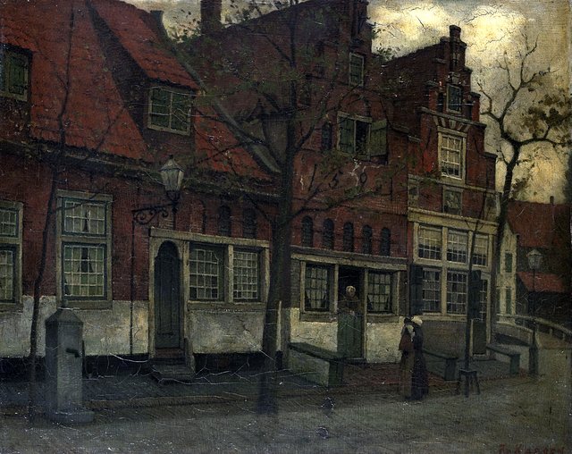 Houses on the Breedstraat, Enkhuizen by Eduard Karsen