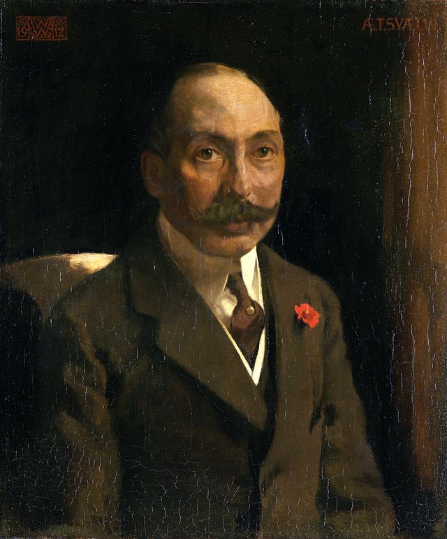 Andries van Wezel (1856–1922). Koopman te Antwerpen, legateerde in 1922 zijn schilderijenverzameling aan het Rijksmuseum by Willem Witsen