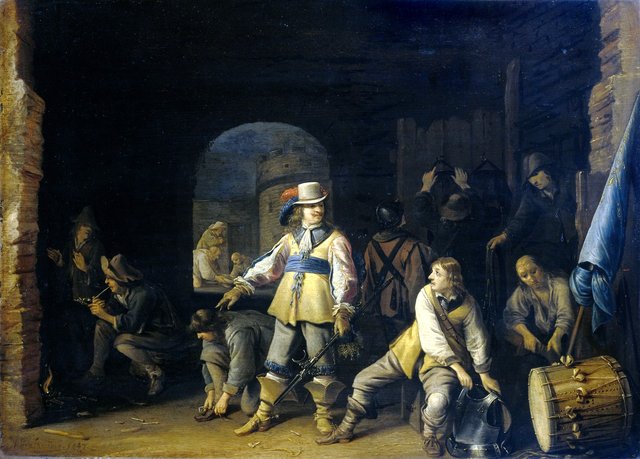 Soldiers in a guardroom by Anthonie Palamedesz.