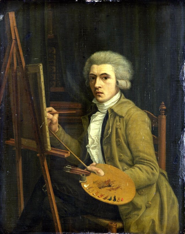 Portrait of a Painter, probably the Artist himself by Willem Uppink