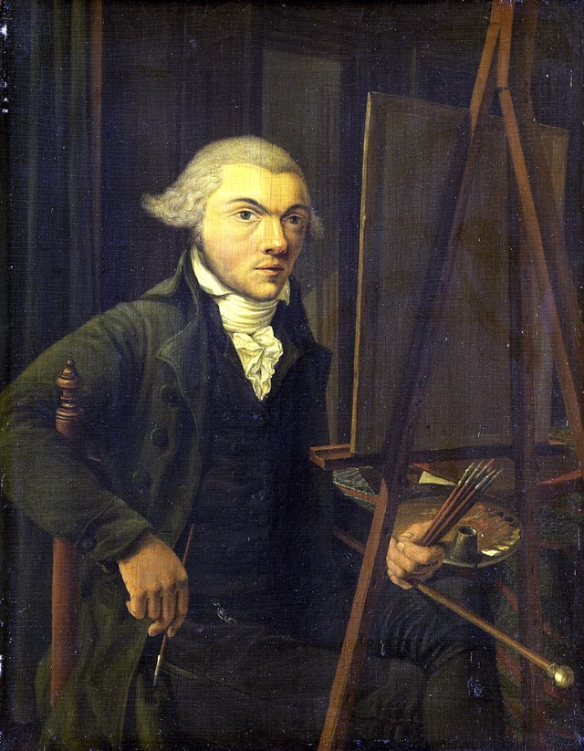 Portrait of a Painter, probably Harmanus Uppink by Willem Uppink