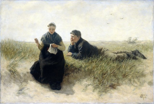 Boy and Girl in the Dunes by David Adolph Constanz Artz