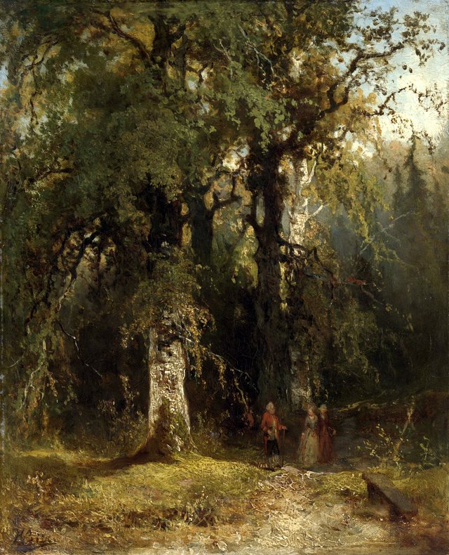 View in the Woods by Johannes Warnardus Bilders