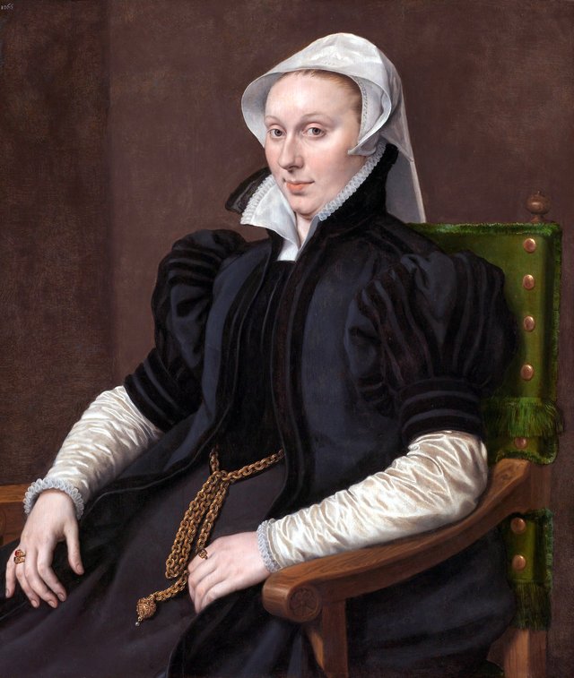 Portrait of Anne Fernely, pendant to Sir Thomas Gresham by Antonis Mor