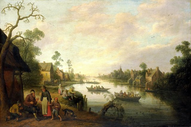 River view by Joost Cornelisz Droochsloot