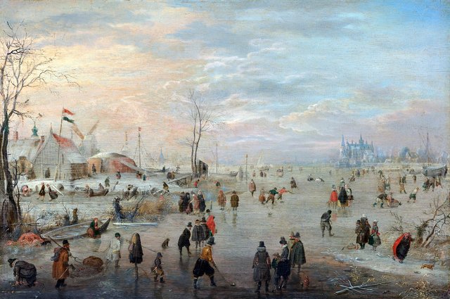 Enjoying the ice by Hendrick Avercamp
