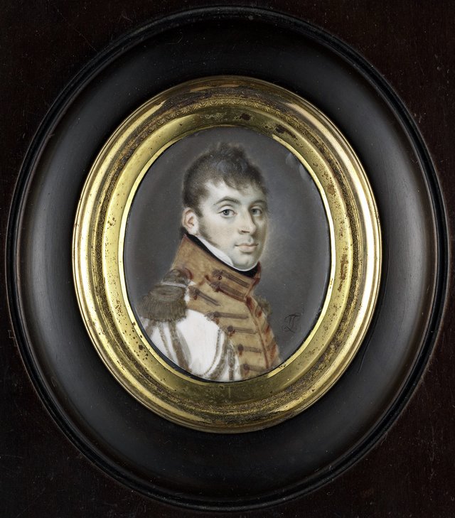 Willem Jacob Verkouteren (1779-1861), in het uniform van de Garde d'Honneur van Delft by Leonardus Temminck