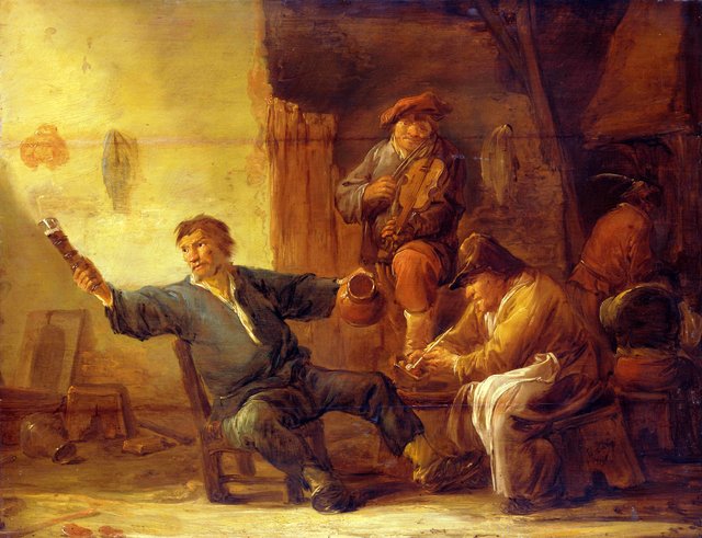 Interior of a peasant hut by Benjamin Gerritsz Cuyp