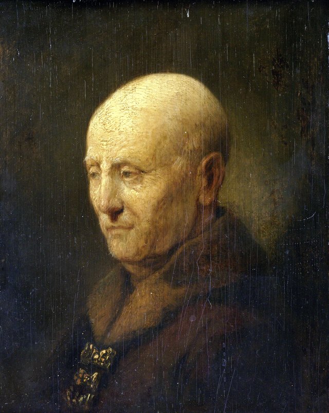 Portrait of a man, perhaps Rembrandt's father, Harmen Gerritsz van Rijn by Christian Wilhelm Ernst Dietrich