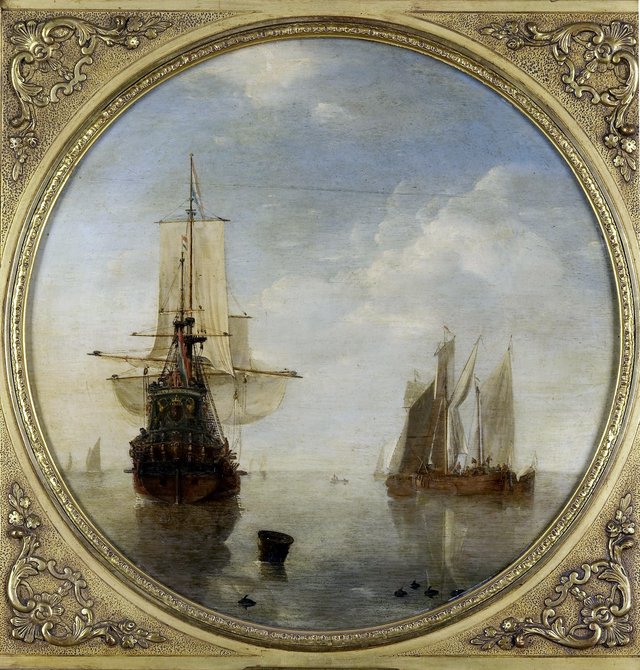 Ships at anchor by Willem van de Velde the Younger