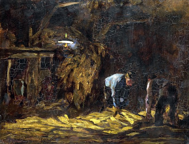 In the barn by Willem de Zwart