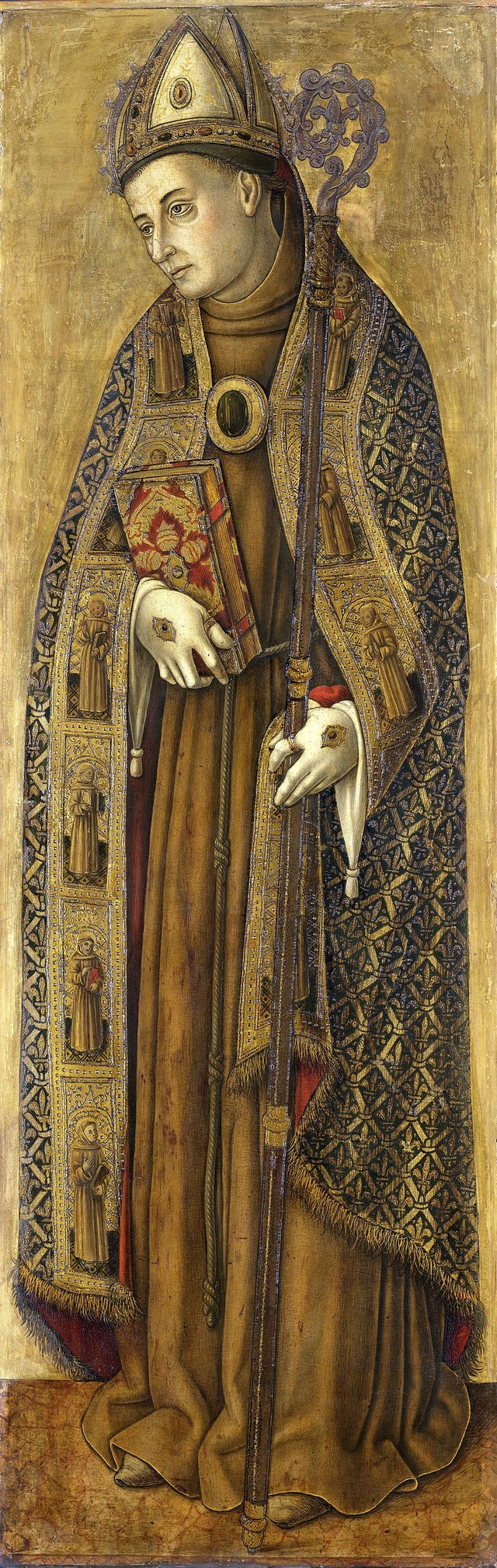 St. Louis of France, pendant to St. Bonaventure by Vittore Crivelli